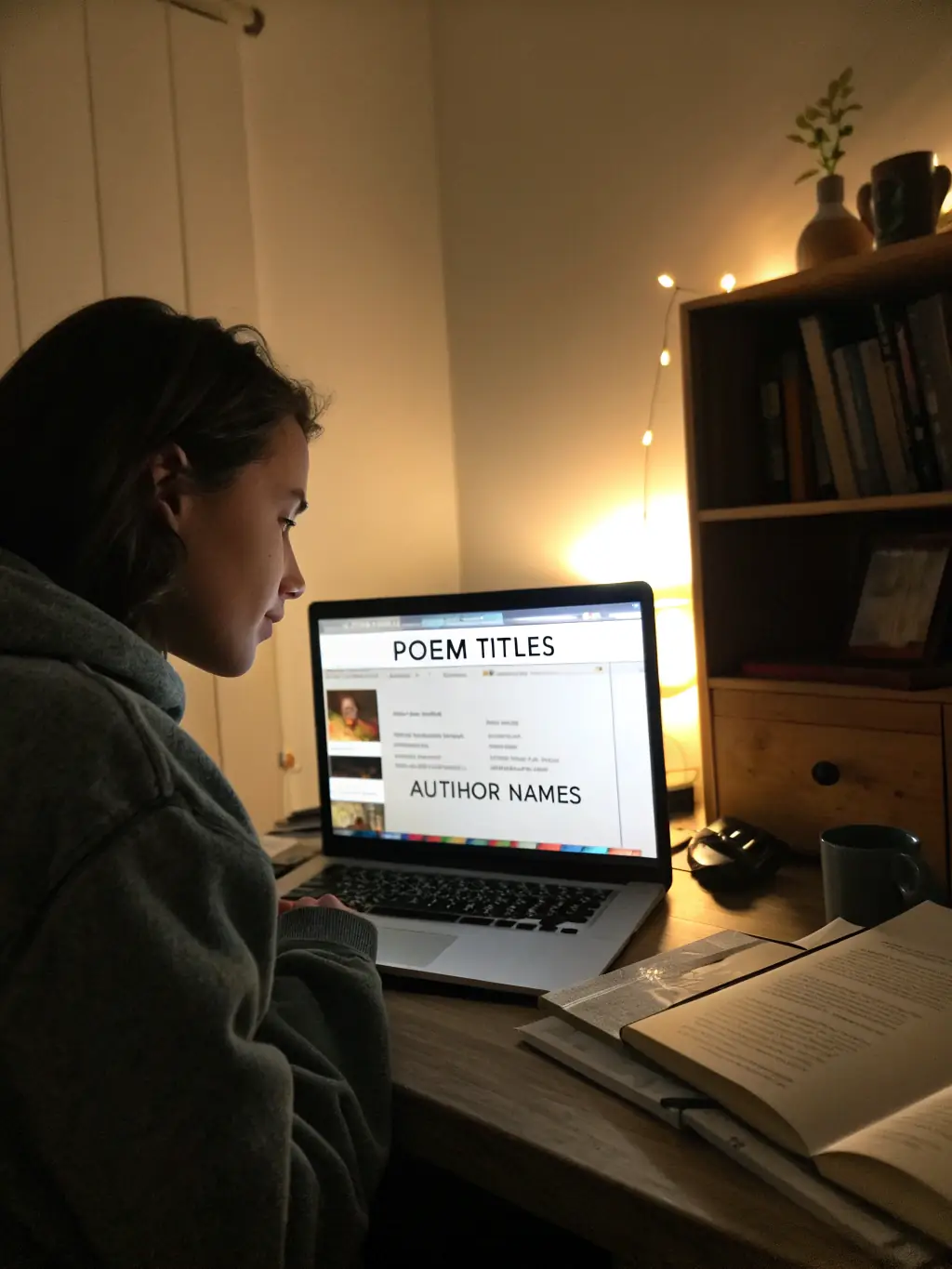 A researcher using microfilm reader to view old newspapers at the Adair County Historical Society, highlighting the availability of various research tools.