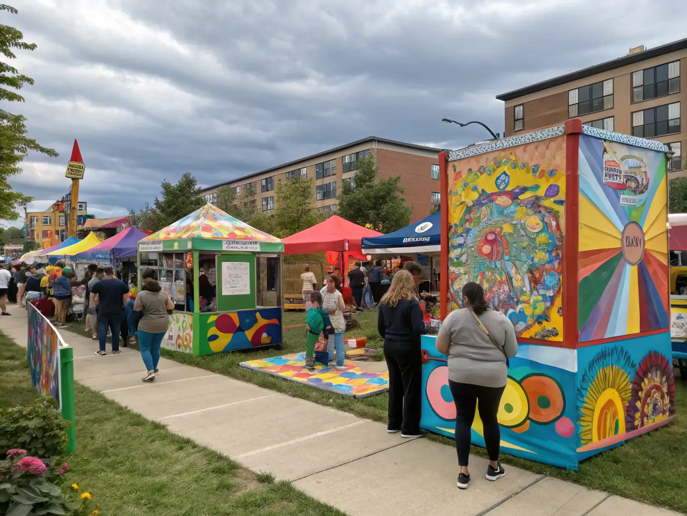 A heartwarming image of community members participating in a community event organized by the Adair County Historical Society, fostering a sense of community pride and engagement.